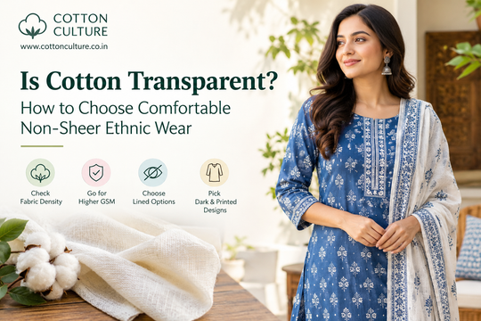 Is Cotton Transparent? How to Choose Comfortable Non-Sheer Ethnic Wear