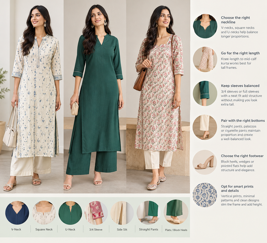 Best Kurtas for Tall Women: How to Get the Proportions Right