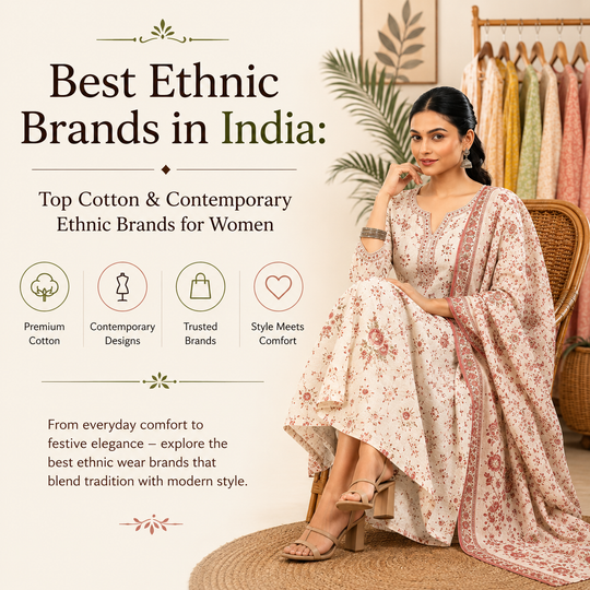 Best Ethnic Brands in India for Cotton Kurtis, Co-ords & Stylish Ethnic Wear