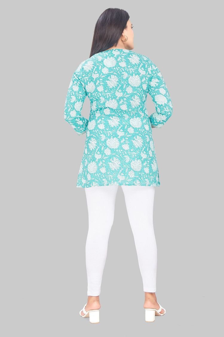 Siddiqah Firozi Cotton Short Kurtis