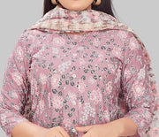 Saaedah Light Purple Cotton Chanderi Suit Set