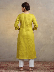 Light Green Pure Cotton Straight Kurta