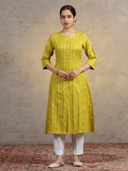 Light Green Pure Cotton Straight Kurta