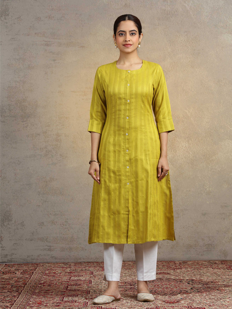Light Green Pure Cotton Straight Kurta