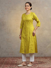 Light Green Pure Cotton Straight Kurta