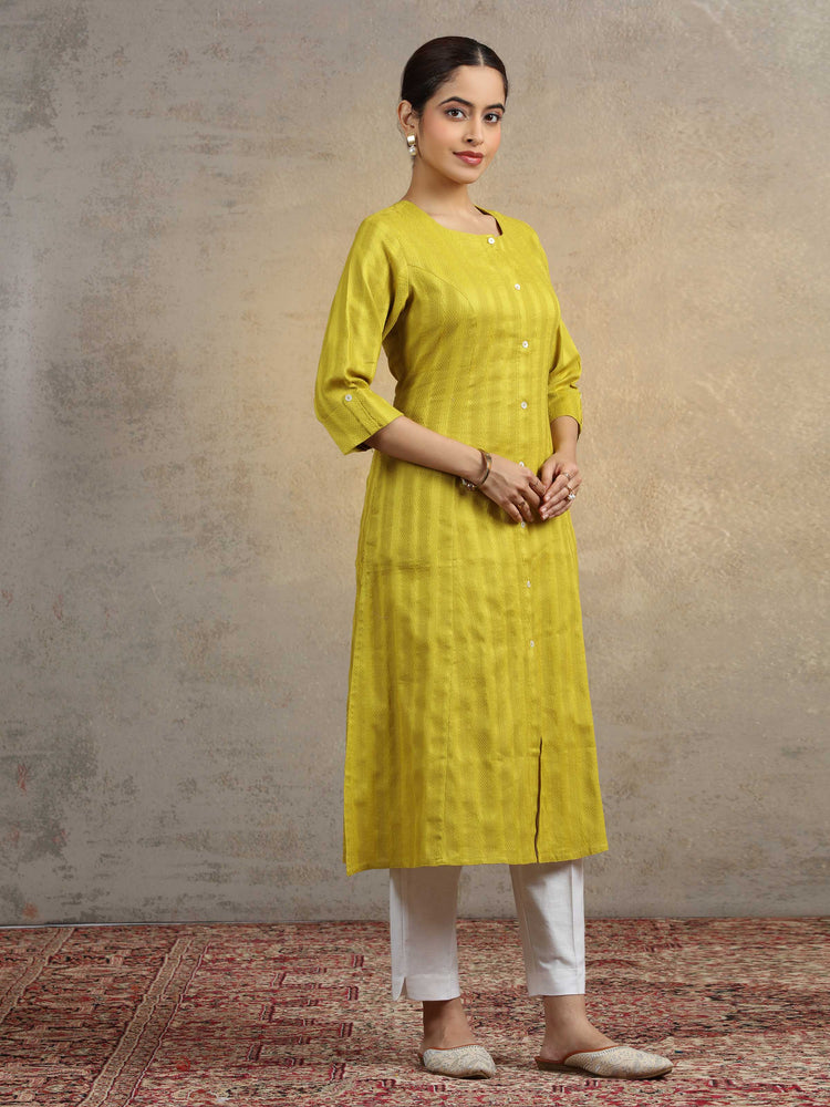 Light Green Pure Cotton Straight Kurta