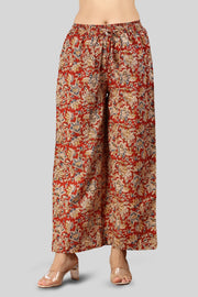 Maroon Jaipuri Cotton Printed Pant for women