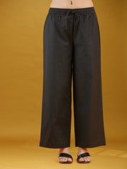 Black Floral Embroidered Kurta & Palazzo Co-Ord Set