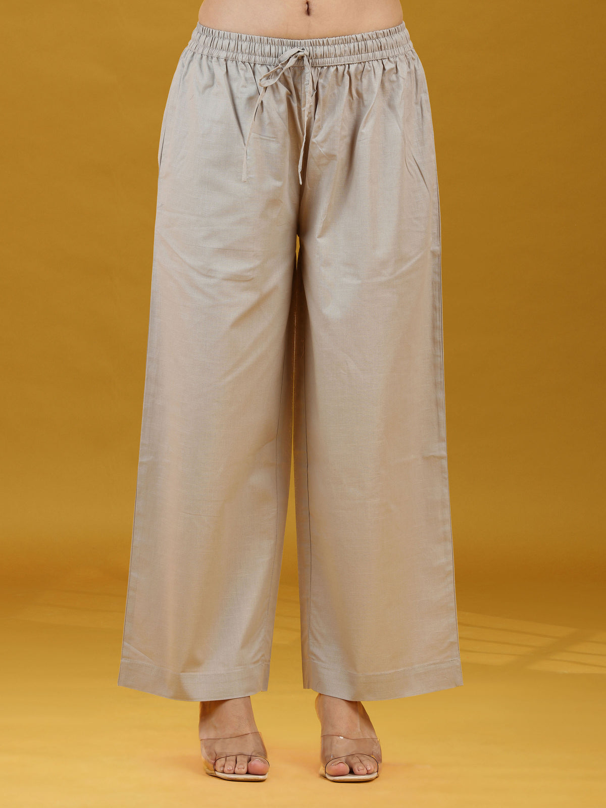 Grey Floral Sunflower Embroidered Pure Cotton Co-ord Set