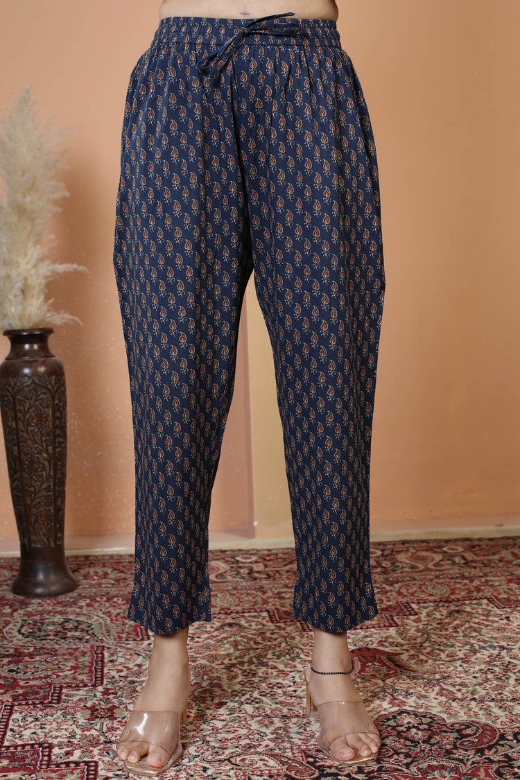 Maroon Floral Printed Jaipuri Cotton Printed Straight Ethnic Suit Set