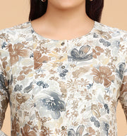 Irha- CC1 Beige Rayon A-Line Kurta