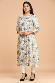 Irha- CC1 Beige Rayon A-Line Kurta