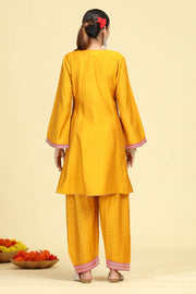 Turmeric Yellow Embroidered Ethnic Suit Set