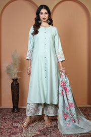 Mint Green Floral Embroidered Ethnic Kurta Set with Dupatta Suit Set