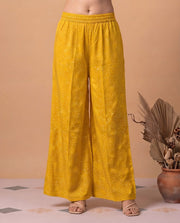 Yellow Floral Embroidery Co-Ord Set