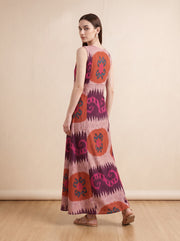 Multicolor Pure Cotton Medallion Print Straight Kurta