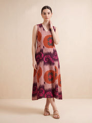 Multicolor Pure Cotton Medallion Print Straight Kurta