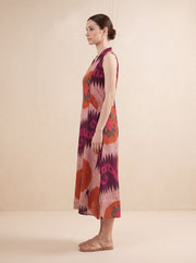 Multicolor Pure Cotton Medallion Print Straight Kurta