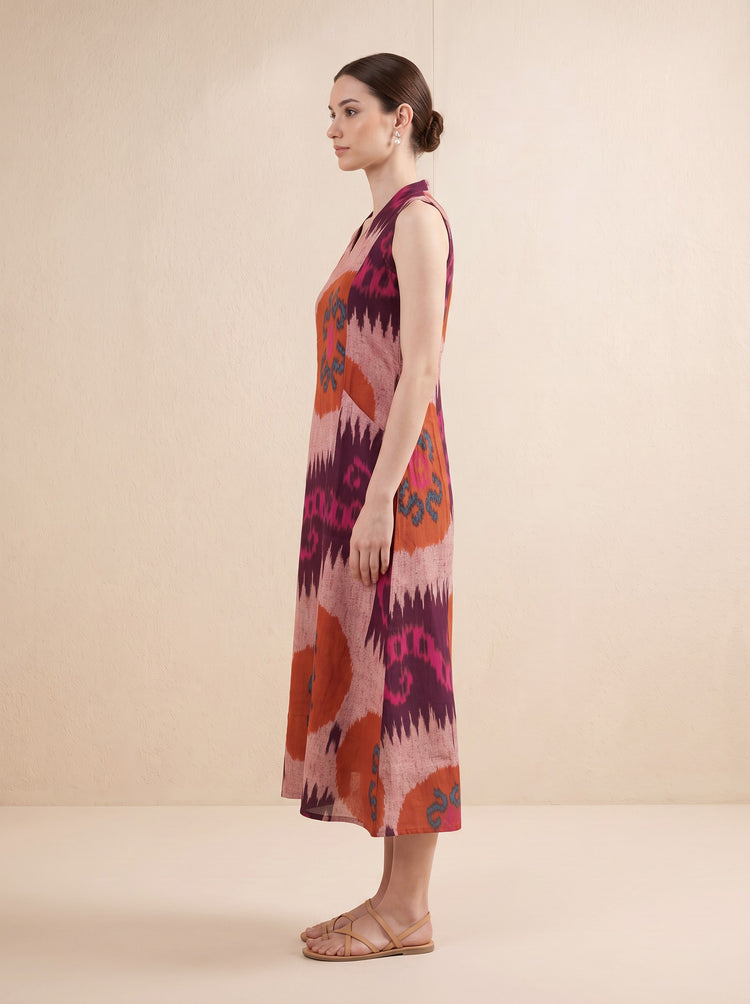 Multicolor Pure Cotton Medallion Print Straight Kurta