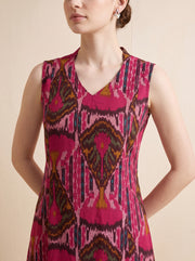Pink Pure Cotton Medallion Print Straight Kurta