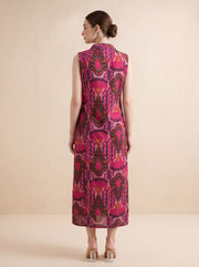 Pink Pure Cotton Medallion Print Straight Kurta