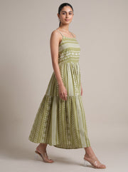 Soft Light Green Pure Cotton Tribal Geometric Pattern Kurta