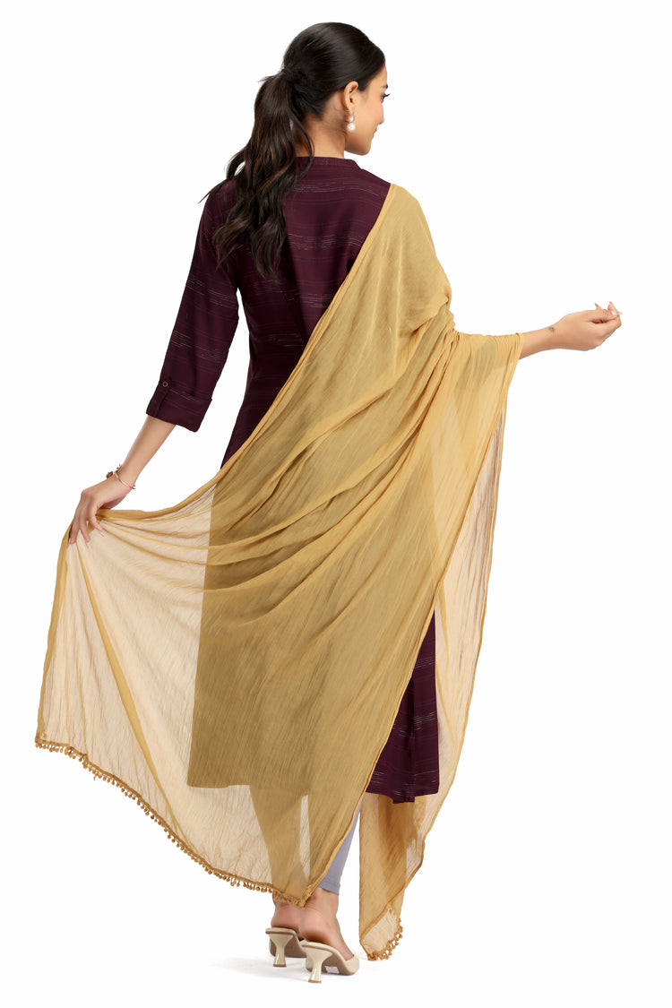 Beige Chiffon Dupatta