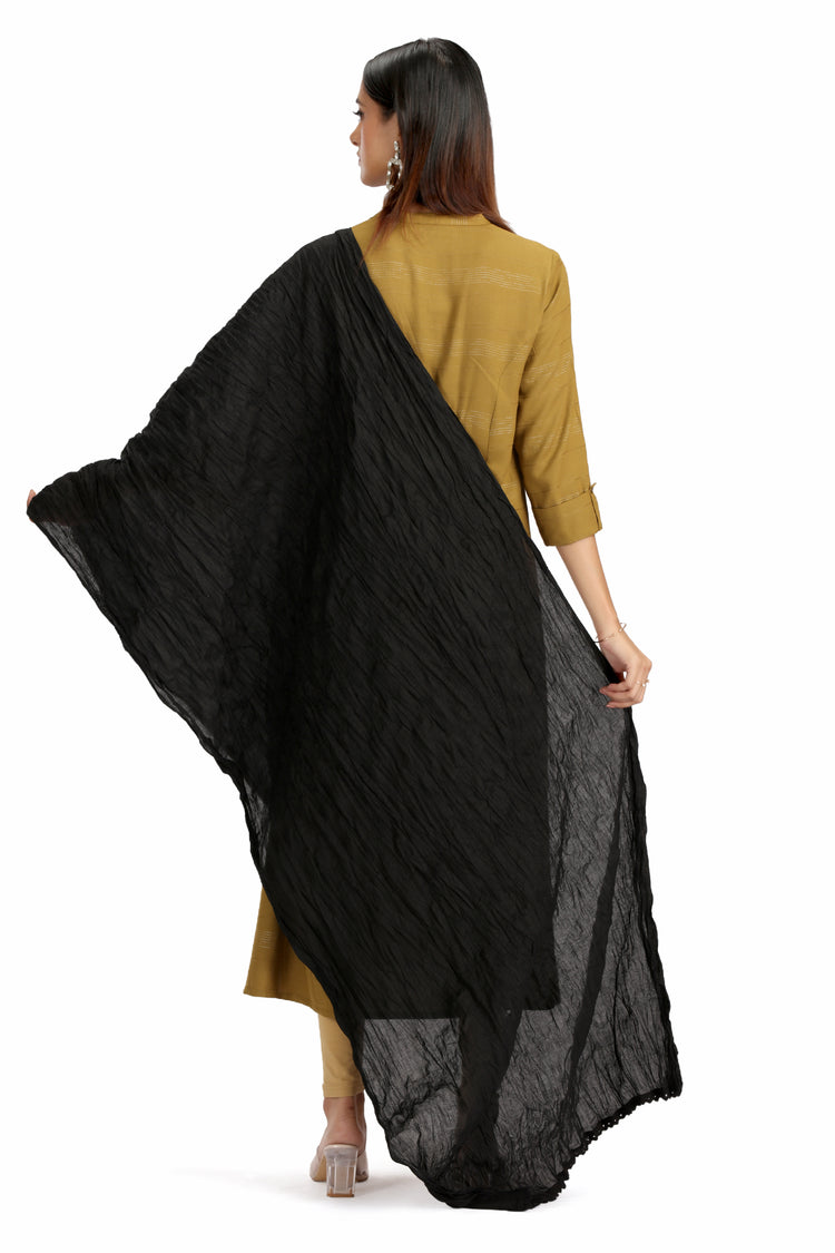 Black Cotton Dupatta