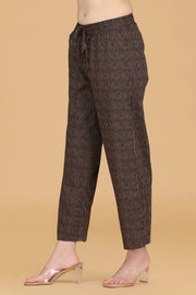 Black Cotton Printed Palazzo