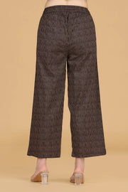 Black Cotton Printed Palazzo