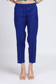 Blue Cotton Bandhani Digital Print A Line Kurta