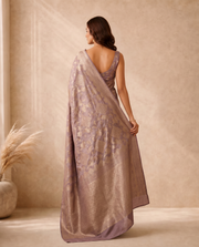 Purple Chanderi Silk Woven Saree