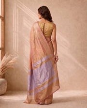 Copper Brown Tissue Fancy Crush Saree