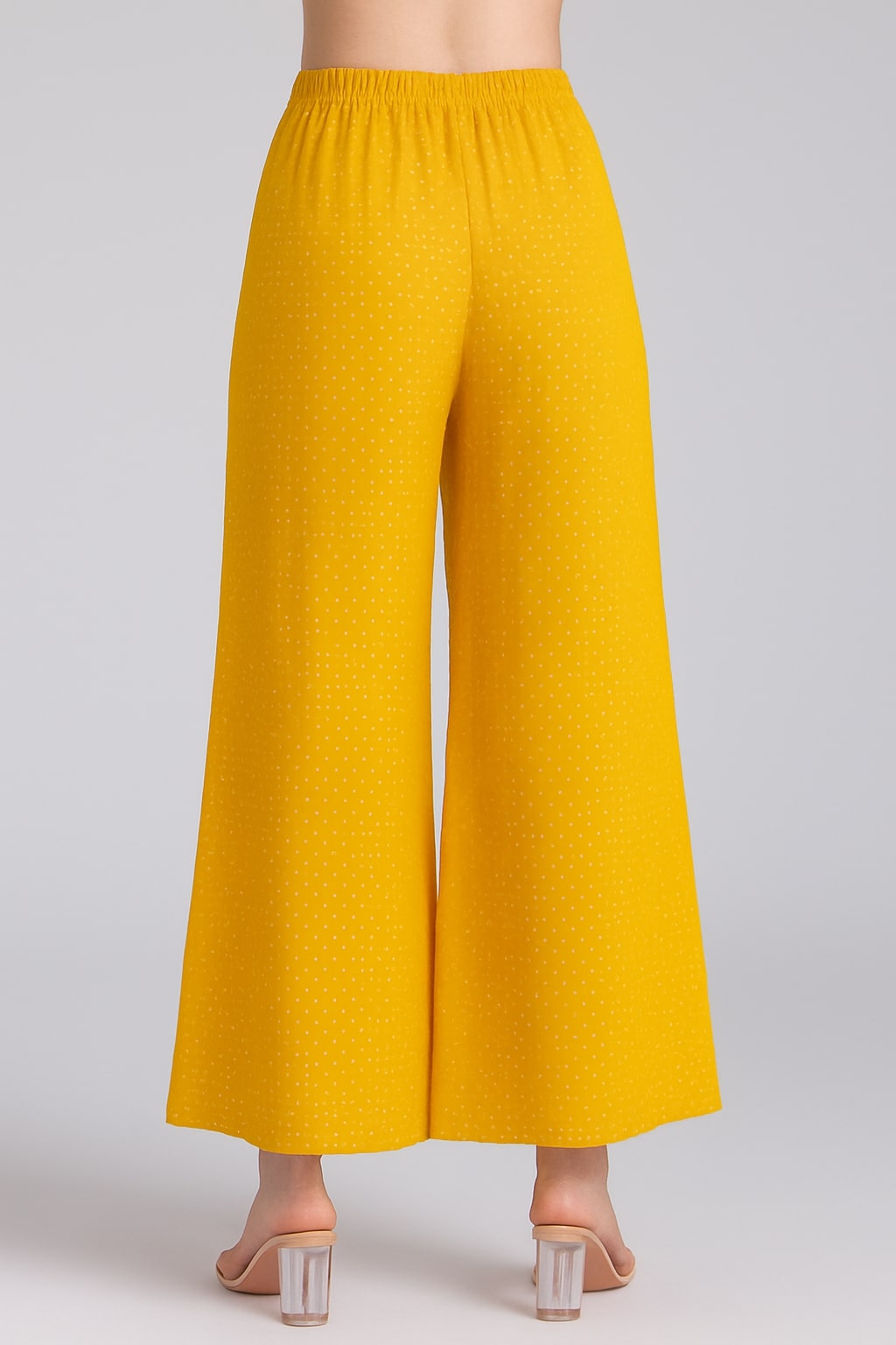 Yellow Roman Silk Printed Palazzo