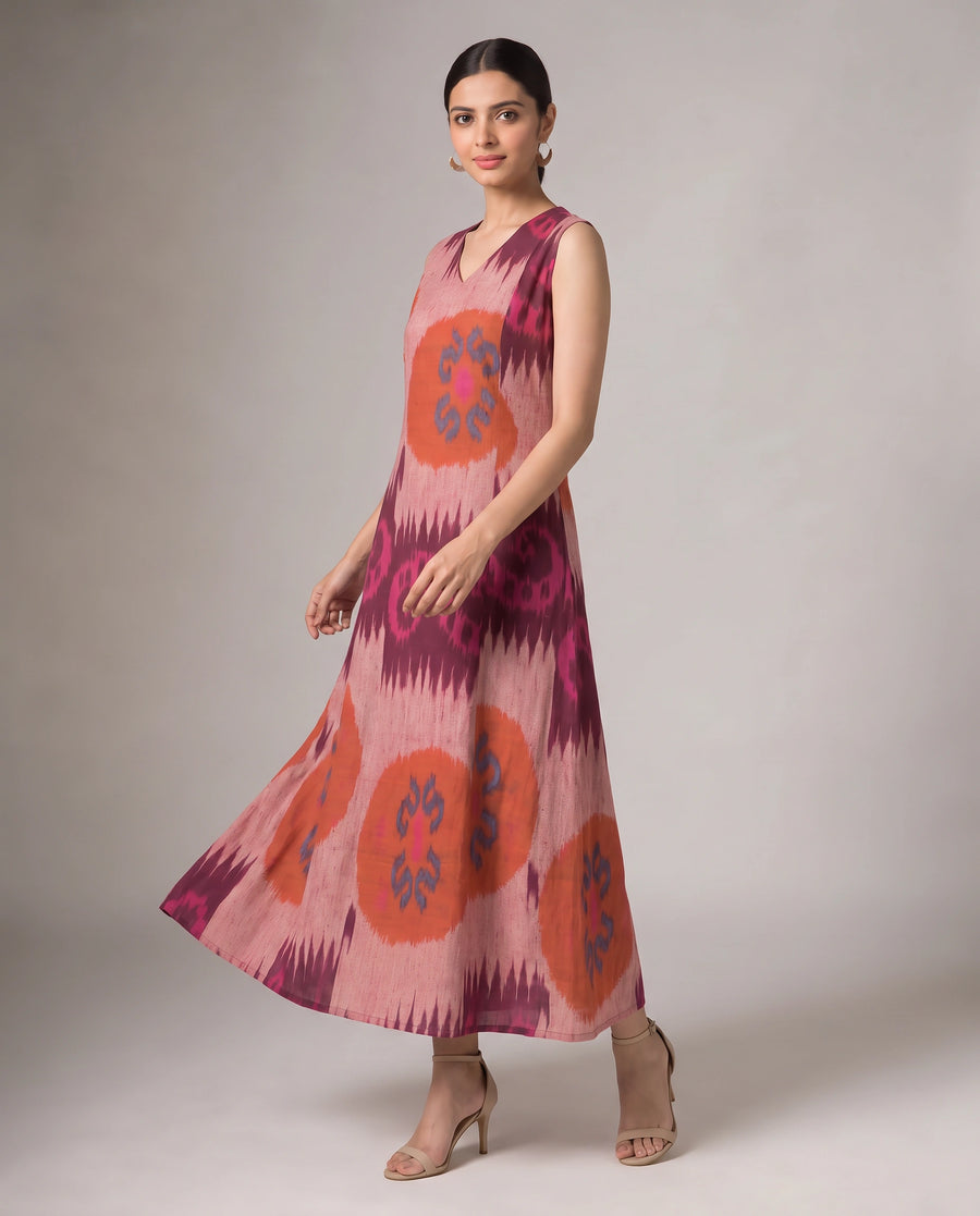 Multicolor Pure Cotton Medallion Print Straight Kurta