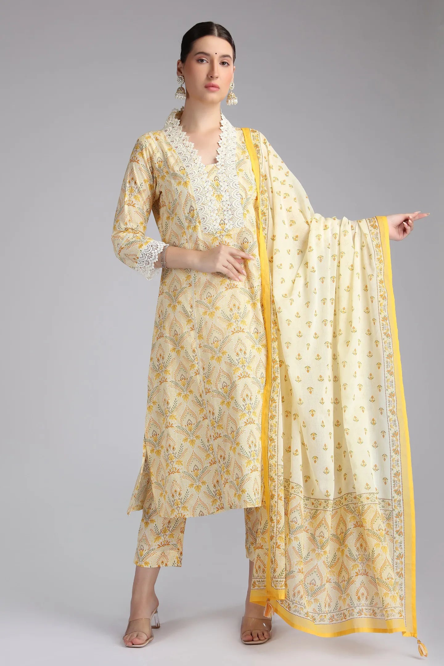 cream-cotton-printed-a-line-kurta-pant-and-dupatta-suit-set