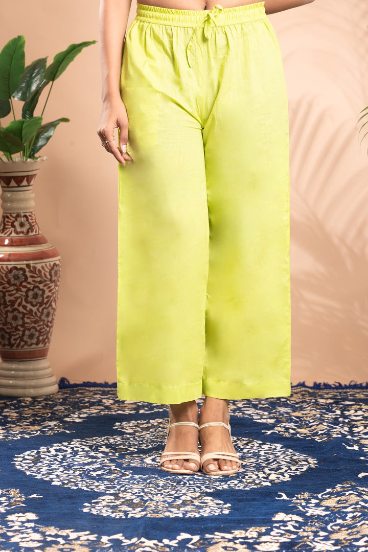 Green Embroidered A-Line Ethnic Set