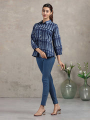 Indigo Blue Printed Cotton Tunic