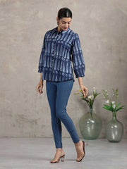 Indigo Blue Printed Cotton Tunic