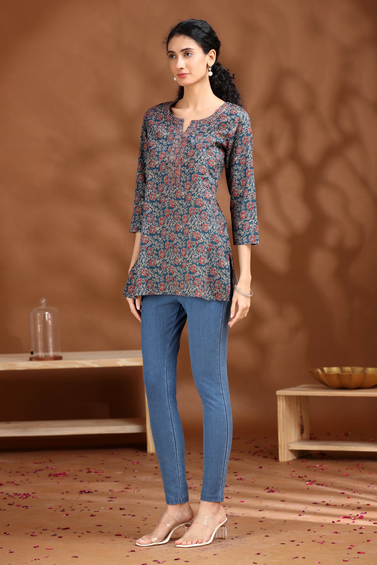 Indigo Printed Cotton Tunic