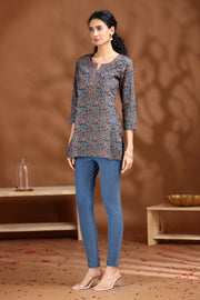 Indigo Printed Cotton Tunic