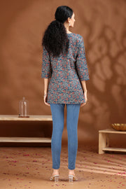 Indigo Printed Cotton Tunic