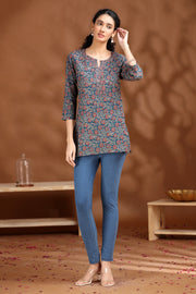 Indigo Printed Cotton Tunic