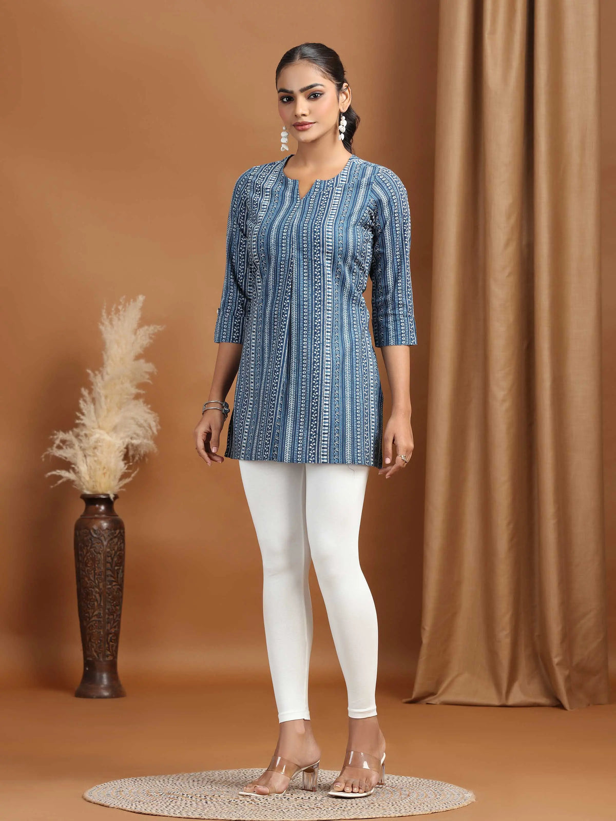 Indigo Printed Cotton Tunic