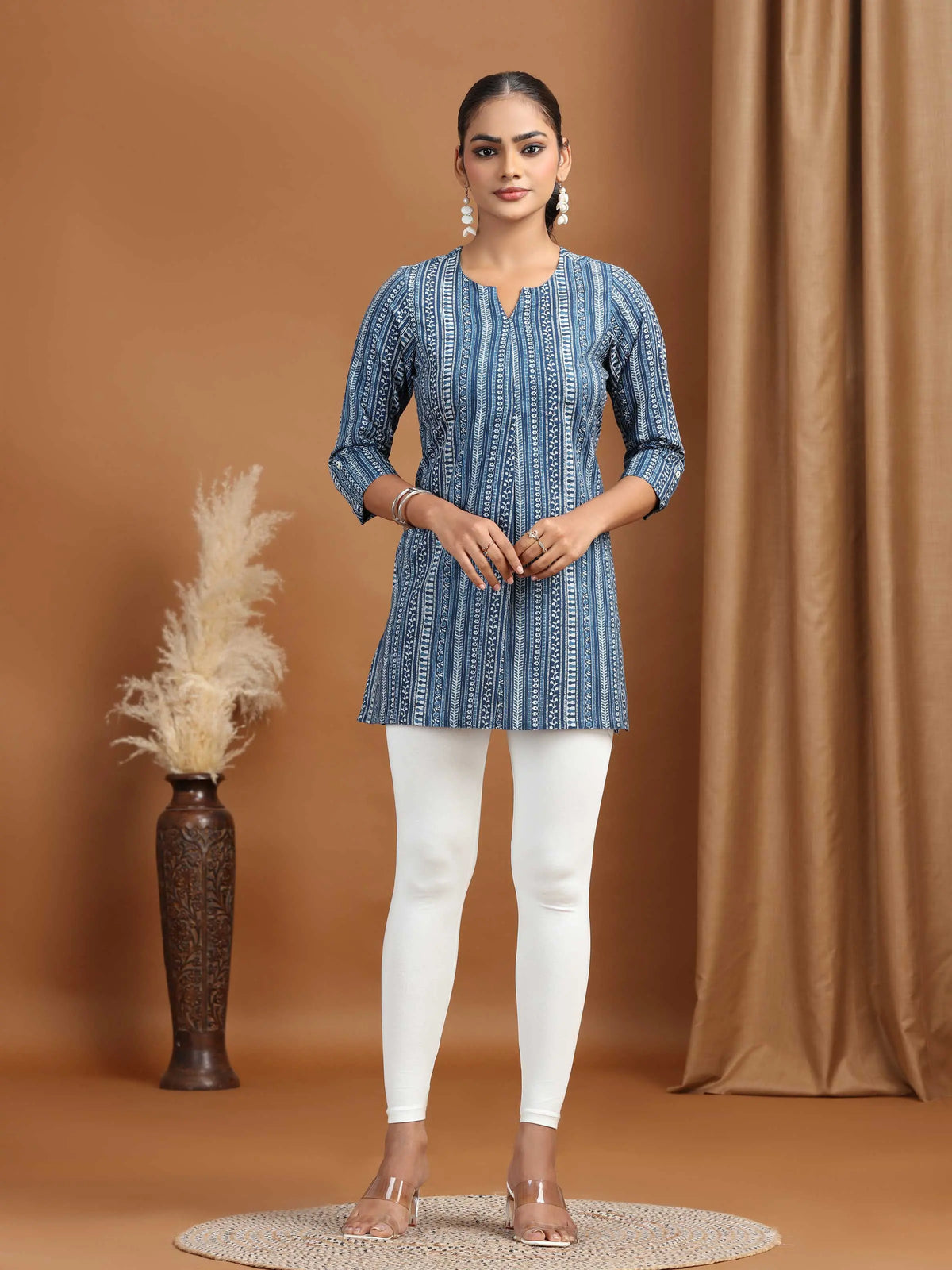 Indigo Printed Cotton Tunic