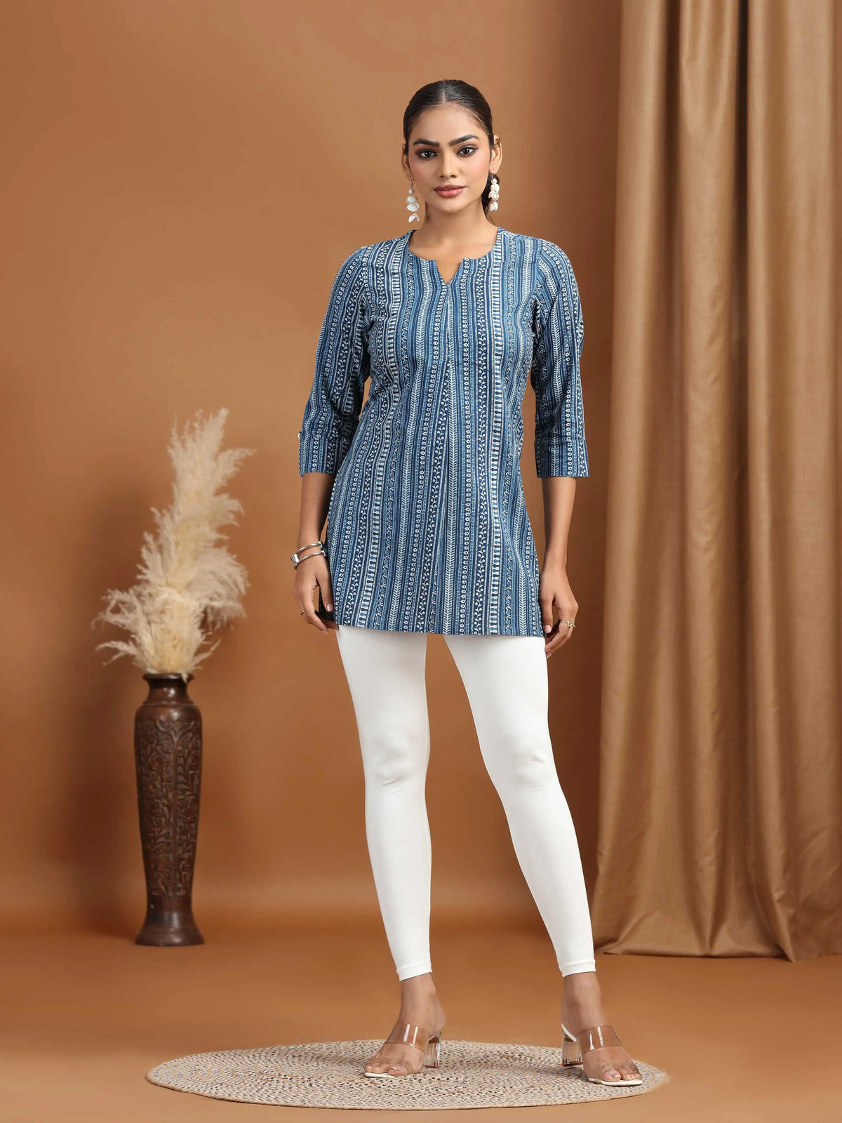 Indigo Printed Cotton Tunic