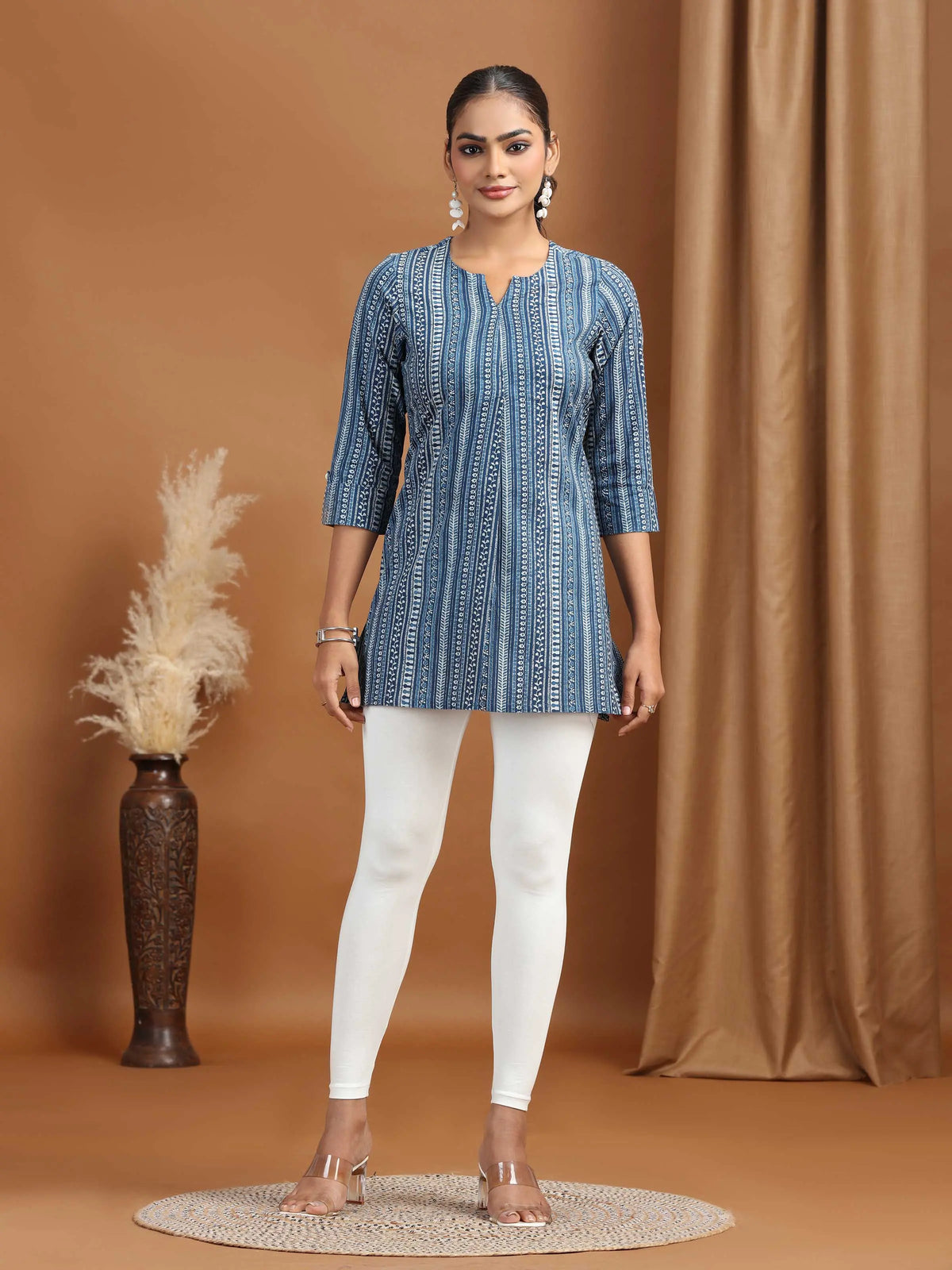 Indigo Printed Cotton Tunic