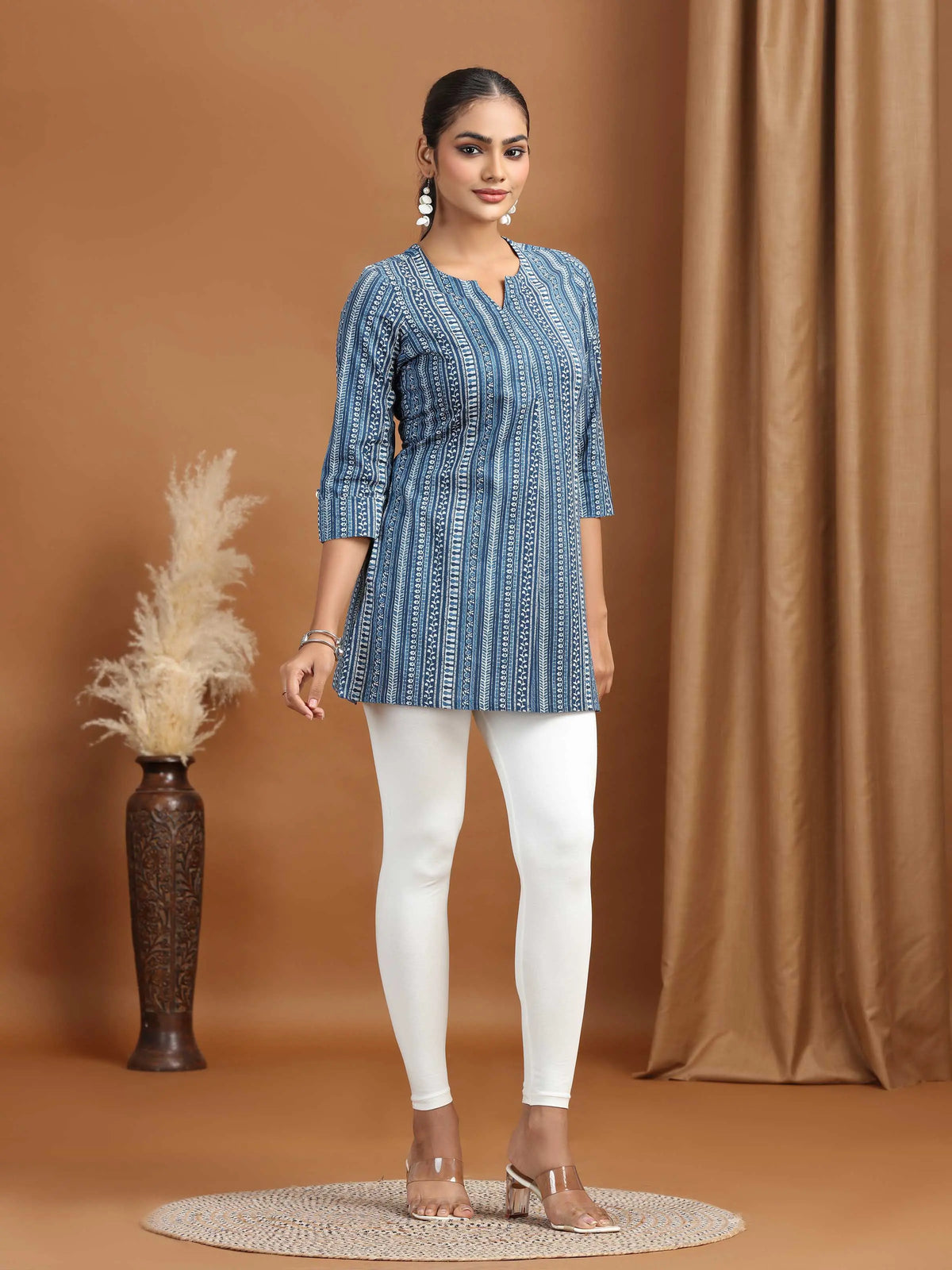 Indigo Printed Cotton Tunic