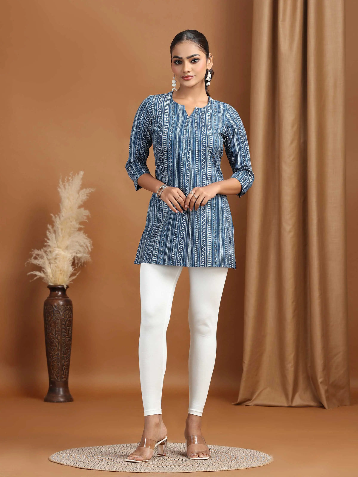 Indigo Printed Cotton Tunic