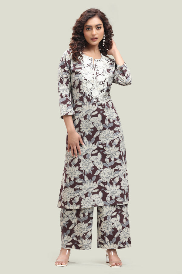 Brown Kurta Set